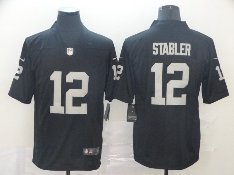 Men Oakland Raiders 12 Stabler Black Nike Vapor Untouchable Limited Player NFL Jerseys